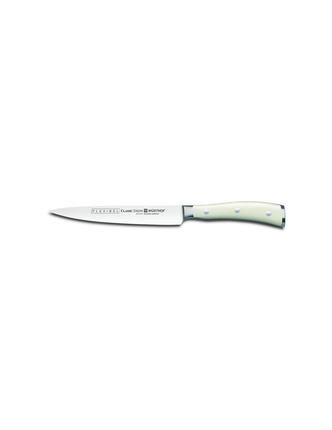 4556-0/16 Classic Ikon Fileermes creme kleurig handvat 16cm